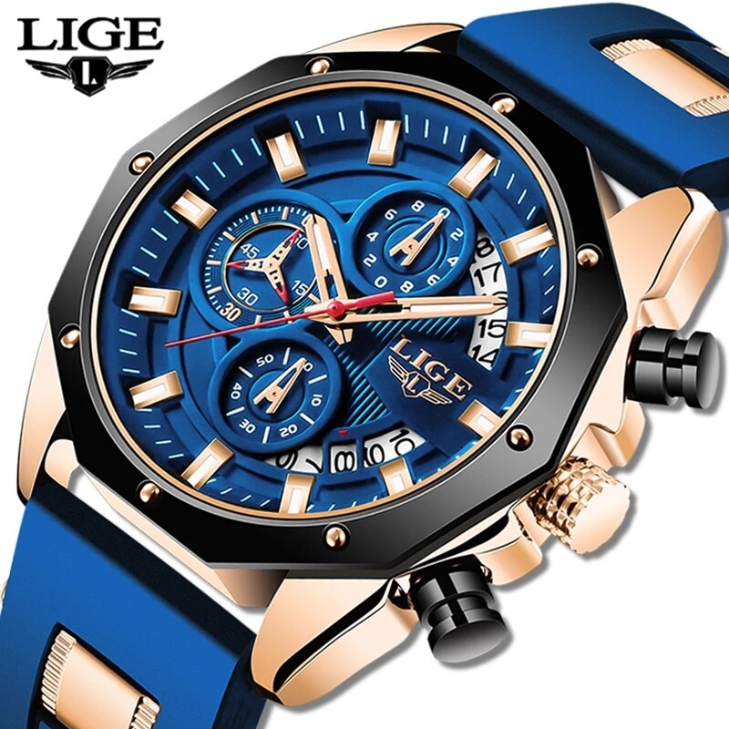 LIGE Fashion Men Watches Top B - Luxury Watch Investment review and price