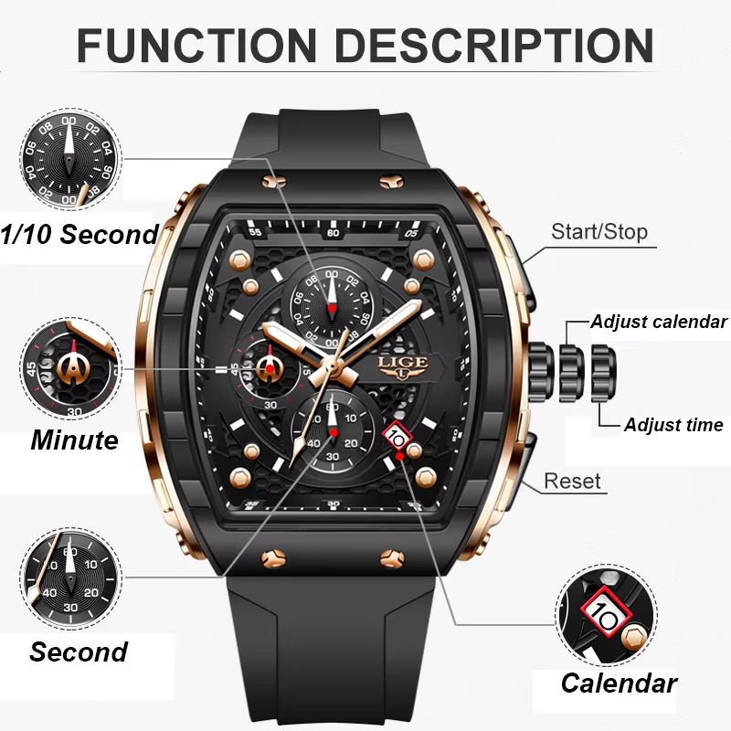 LIGE Top Brand Luxury Men Watc - Luxury Watch Investment review and price