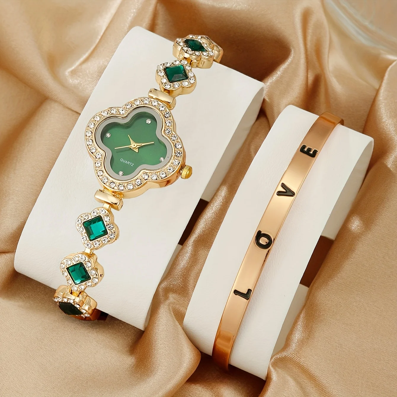 2pcs/set Women's Watch Luxury  - Luxury Watch Gift For Her review and price
