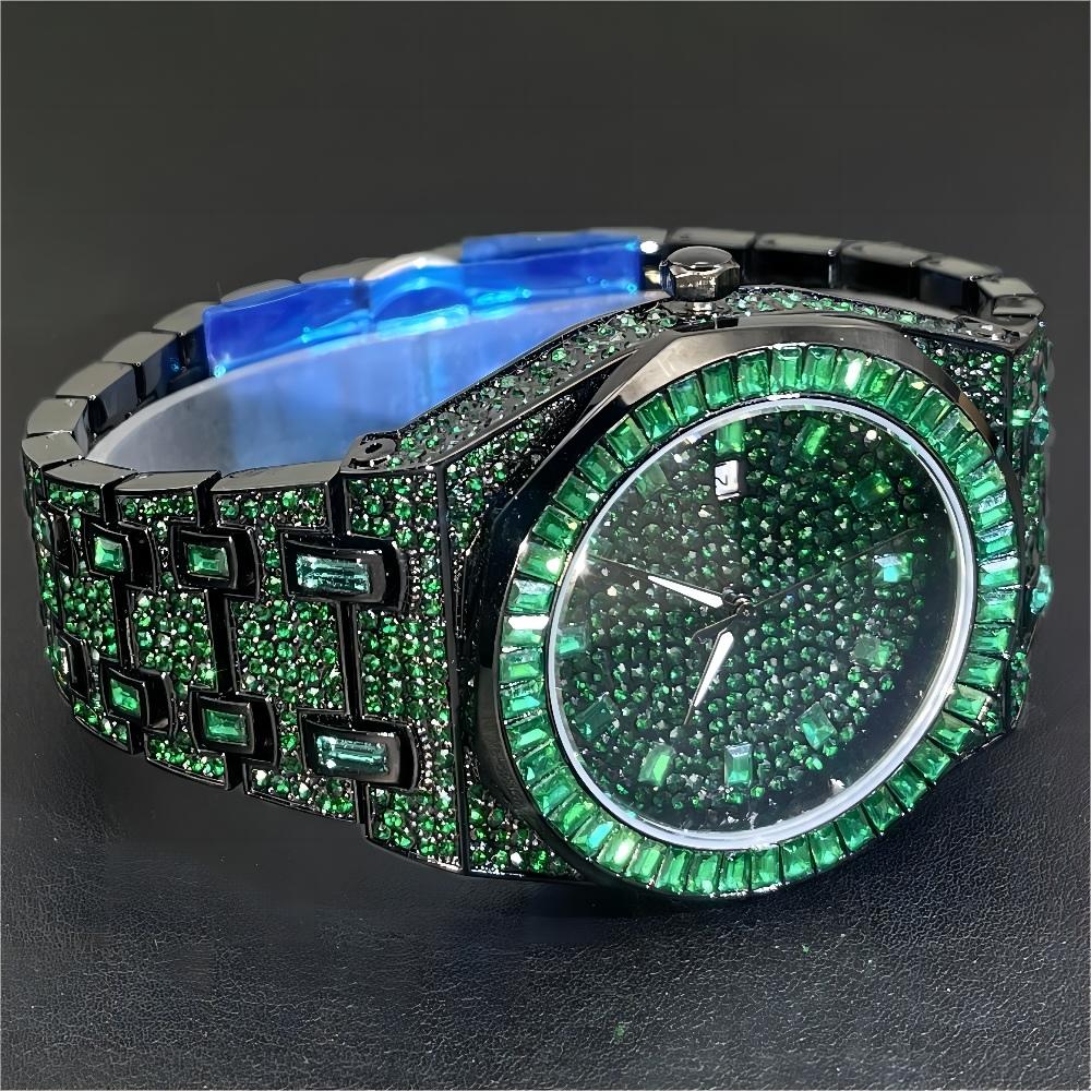 2024 Hip Hop Green Diamond Wat - Luxury Watch Iceberg review and price
