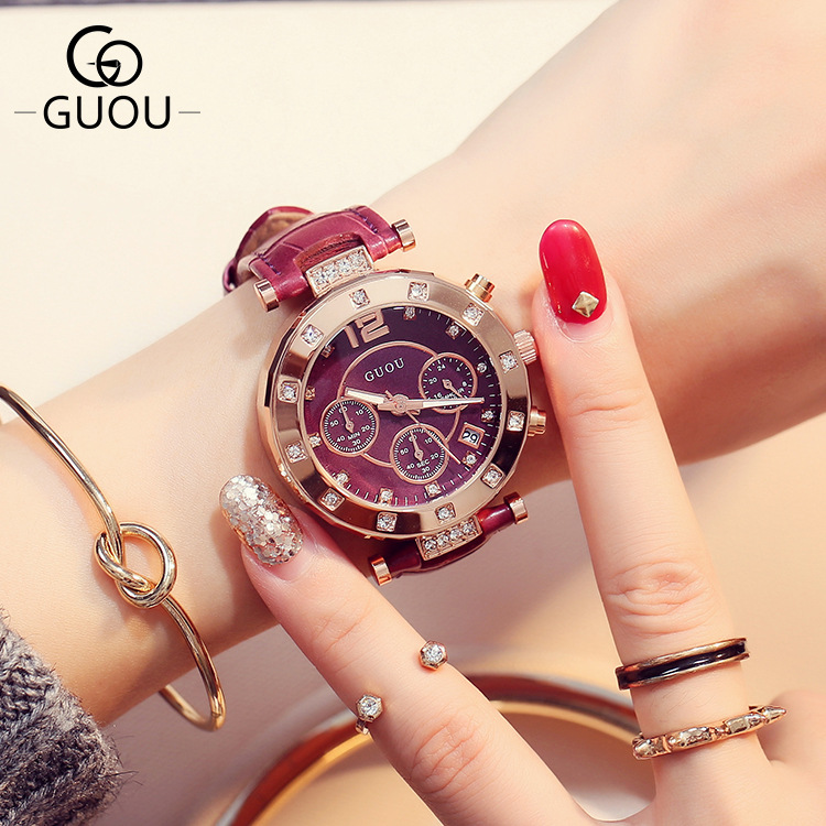 2018 GUOU Top Brand Fashion Lu - Luxury Watch Top 10 review and price