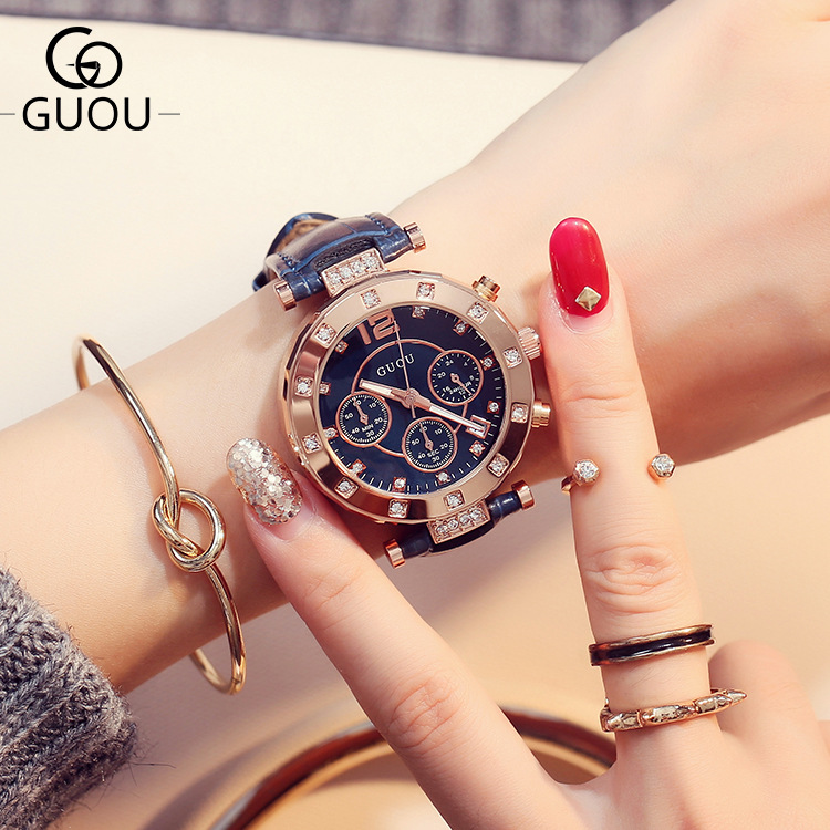 2018 GUOU Top Brand Fashion Lu - Luxury Watch Top 10 review and price
